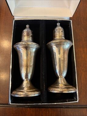 Vintage Empire Sterling Silver Salt and Pepper Shakers Set #231